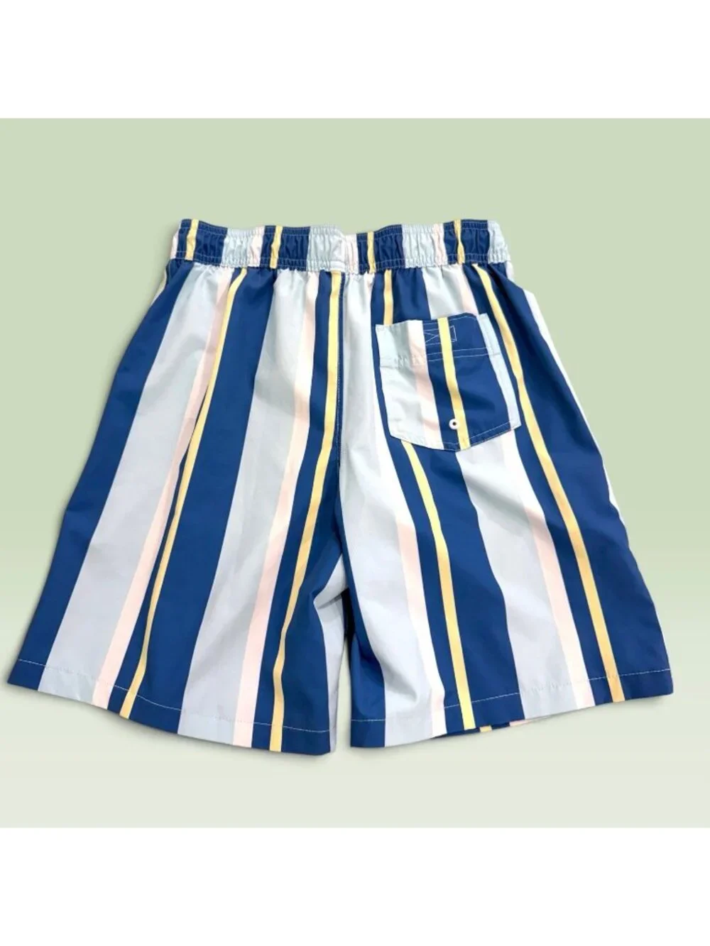 Abercrombie Kids Swim Trunks Boys 15/16 Blue Stripe Board Shorts